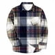 thumbnail image 5 of Blusa y camisa de manga larga con cuello vuelto para hombre, informal, a la moda, con botones, estampado a cuadros, blusa elástica de manga larga con cuello vuelto, blusa de poliéster para hombre, 5 of 5