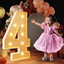 3 Ft. Light up Number 4 Birthday, Anniversary Marquee Signs - Walmart.com