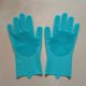 thumbnail image 1 of 1pair Kitchen Silicone Dishwashing Gloves, Housework Cleaning Waterproof Insulation Magic Gloves, Dishwashing Brush, 1 of 5