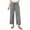 Dark Gray, variant on Jalioing Women's Casual Slacks Ankle Length Staight Leg Drawstring Waist Trousers Summer Loose Lounge Pants