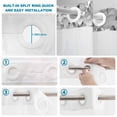 thumbnail image 2 of No Hook Shower Curtain with Built-in Rings - Watercolor Gray Eucalyptus Washable Waterproof Fabric Bathroom Curtains for Hotel,Rentals, 66 X 72 Inch Long , Botanical Floral Leaf, 2 of 8