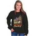thumbnail image 3 of Cool Western Desert Urban Cowboy Unisex Plus Fleece Graphic Sweatshirt Brisco Brands 3X, 3 of 6