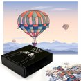 thumbnail image 2 of Ambesonne Hot Air Balloon Jigsaw Puzzle Durable Cardboard, Travel Adventure, 1000 pcs, Multicolor, 2 of 5