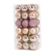 thumbnail image 3 of 36 piezas de pequeños colgantes navideños, bolas navideñas, adornos de bolas para árboles de Navidad, adornos navideños para interiores y exteriores, Oro rosa, 3 of 8