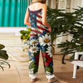 thumbnail image 4 of Spring Summer Plus Size Boho Overalls for Women Hippie Cloth Floral Printed Jumpsuits Spaghetti Strap Rompers, 4 of 6