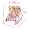 thumbnail image 2 of silla vibradora mecedora de bebe musical con juegos color rosa, 2 of 4