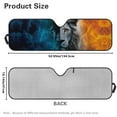 thumbnail image 7 of Uorisanigo Windshield Sun Shade for Jeep Wrangler JL/JLU 2018-2024 & Jeep Gladiator JT 2020-2024 Foldable Cool Lion Print Front Sunshade, Blocks UV Rays and Heat Keep Vehicle Cooler, 7 of 7