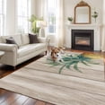 thumbnail image 2 of Vintage Pineapple Area Rugs 8'x10', Washable Small Throw Rugs for Living Room Patio, Summer Botanical Watercolor Wooden Indoor Outdoor Rug Non-Slip Low Pile Carpet Runner Reversible Floor Mats, 2 of 8