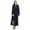 Navy, variant on VANLOFE Unisex Warm Pajamas Household Clothes Solid Bathrobe Lengthened Night-robe Woman's Nightgown Casual Robes Navy Robes Sleepwear for Woman M