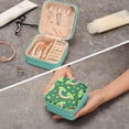 thumbnail image 7 of Coolnut St-patrick Day Green Compact Leather Jewelry Box - Mini Travel Jewelry Case Organizer & Holder for Girls, Women | Ideal for Rings, Earrings, Necklaces Women Gifts, 7 of 7