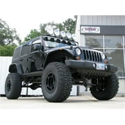 N-Fab by RealTruck Windshield Mount Compatible with 2007-2017 Jeep Wrangler JK 4 And 2 Door - Textured Black - 5 9In Led Light Bars