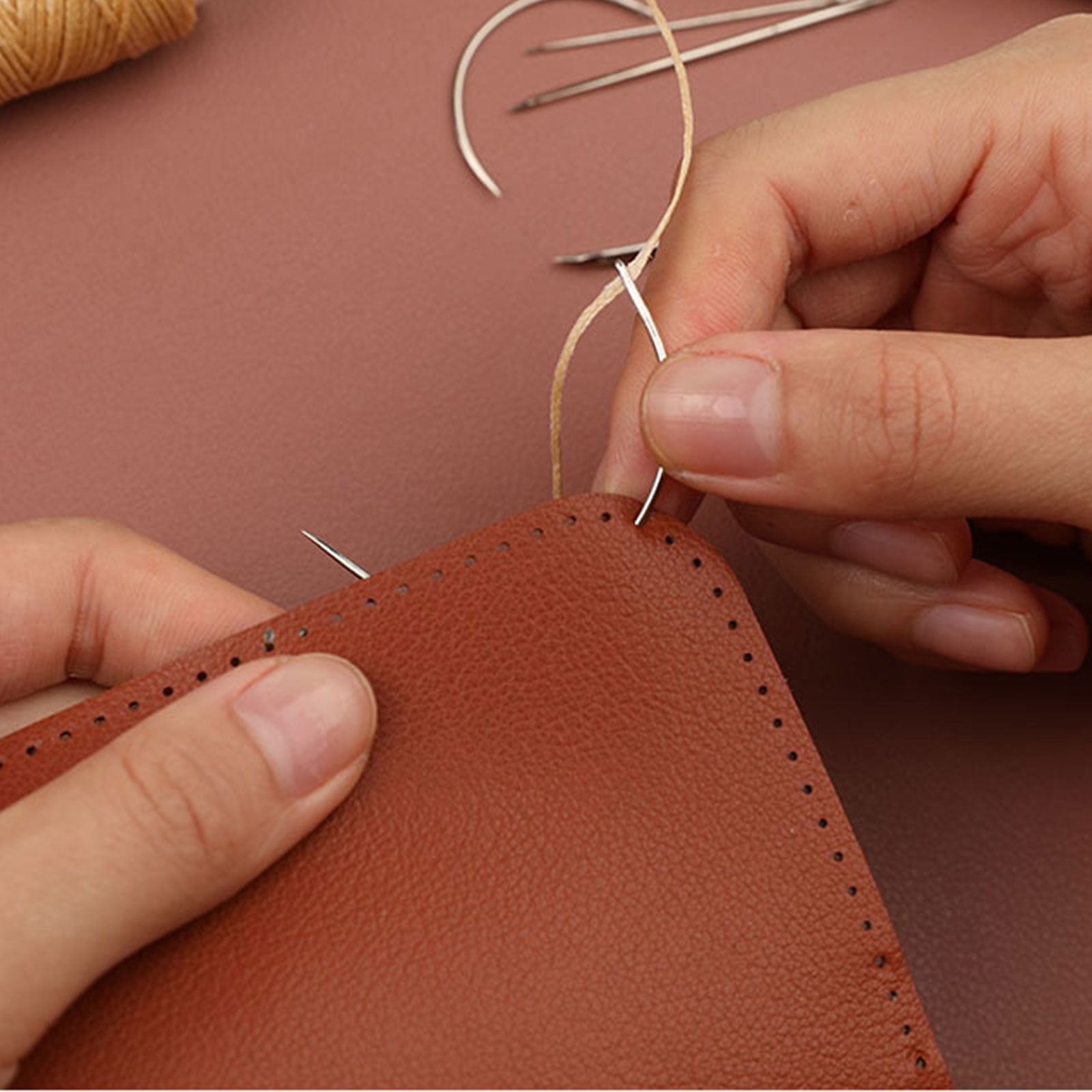 10 Set Leather Sewing Needle Set Upholstery Needle Curved Needle Embroidery Needle Leather Hand Sewing Needle for Craft