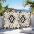 thumbnail image 3 of Throw Pillow Covers 20x20 Inch Set of 2, Boho Black Brown Waterproof Outdoor Pillow Covers, Retro Geometric Southwestern Ethnic Decorative Cushion Pillowcases for Couch, Sofa, Bed, Garden, Patio, 3 of 9