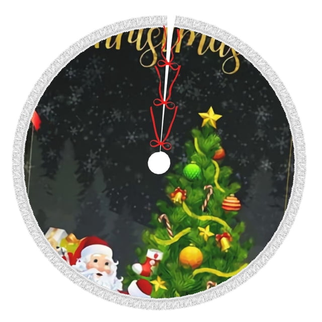 Faldas para árbol de Navidad de 30 pulgadas, tapete para árbol de Navidad para vacaciones de invierno, falda para árbol de Navidad para decoraciones navideñas rústicas
