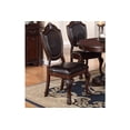 thumbnail image 2 of Dark Brown Gorgeous Traditonal Dining Room 5pc Set Round Dining Table 4x Chairs Faux Leather Espresso Finish Formal Kitchen, 2 of 6