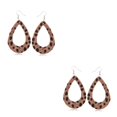 thumbnail image 1 of Pendientes retro de leopardo con gota de agua Qarigey para mujeres y niñas, 1 of 6