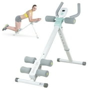 Ab Abdominal Exercisers Machine Cruncher Trainer Gym Home Fitness Workout Equipment with LCD Monitor AB9300 Green