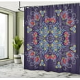 thumbnail image 5 of Ambesonne Indigo Shower Curtain, Bohemian Floral Bouquet, 69"Wx84"L, Quartz Multicolor, 5 of 5
