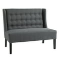 thumbnail image 2 of HOMCOM Linen Fabric Upholstery Double Sofa Tufted Loveseat Armless Couch Living Room Furniture with Wood Legs, 2 of 8