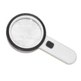 thumbnail image 1 of 30X Handheld Magnifying Glass With 12 LED White Lights 80 mm Diameter Optical Lens Glass And Plastic Construction, 1 of 9