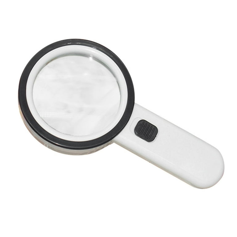 DAYLIGHT24 Floor Standing Magnifying Glass with Light and Stand - White