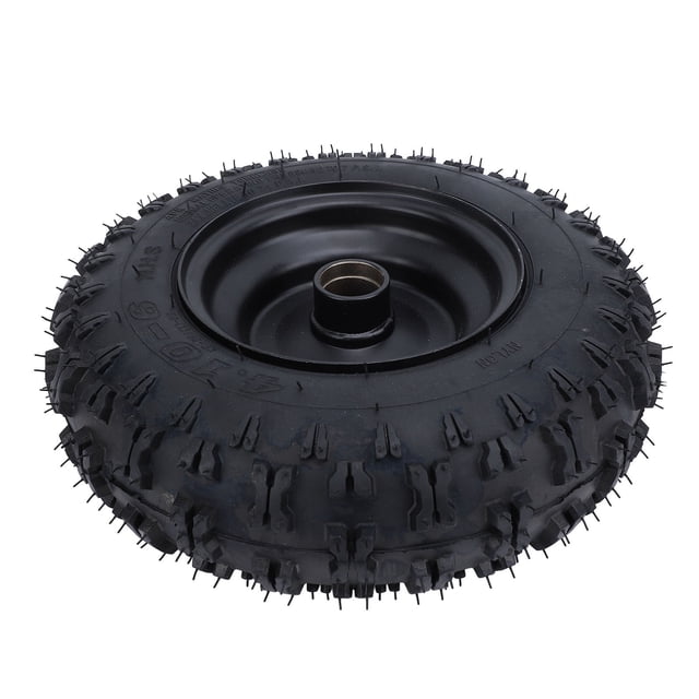 Replacement Front Tire, Strong Load Bearing Enhanced Traction 4.10-6 Tire and Wheel Assembly for ATV for Go Kart