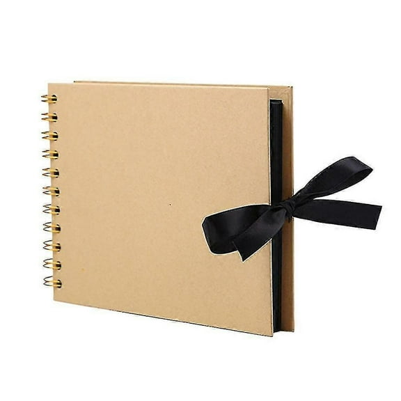 30 Pages Diy Bowtie Ribbon Scrapbook Craft Paper Photo Picture Album Memory Book6417242407056yellow