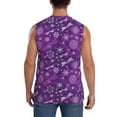 thumbnail image 4 of Balery Purple Snowflakes Camisetas sin mangas para hombre, absorbe la humedad y protege contra el mal olor.-Large, 4 of 7