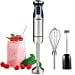 thumbnail image 3 of Mueller Ultra-Stick 500 Watt 9-Speed Immersion Multi-Purpose Hand Blender Heavy Duty Copper Motor Brushed 304 Stainless Steel With Whisk, Milk Frother Attachments, 3 of 10