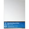 Crescent White Mounting Board Value Pack, 3pk, 9" x 12"