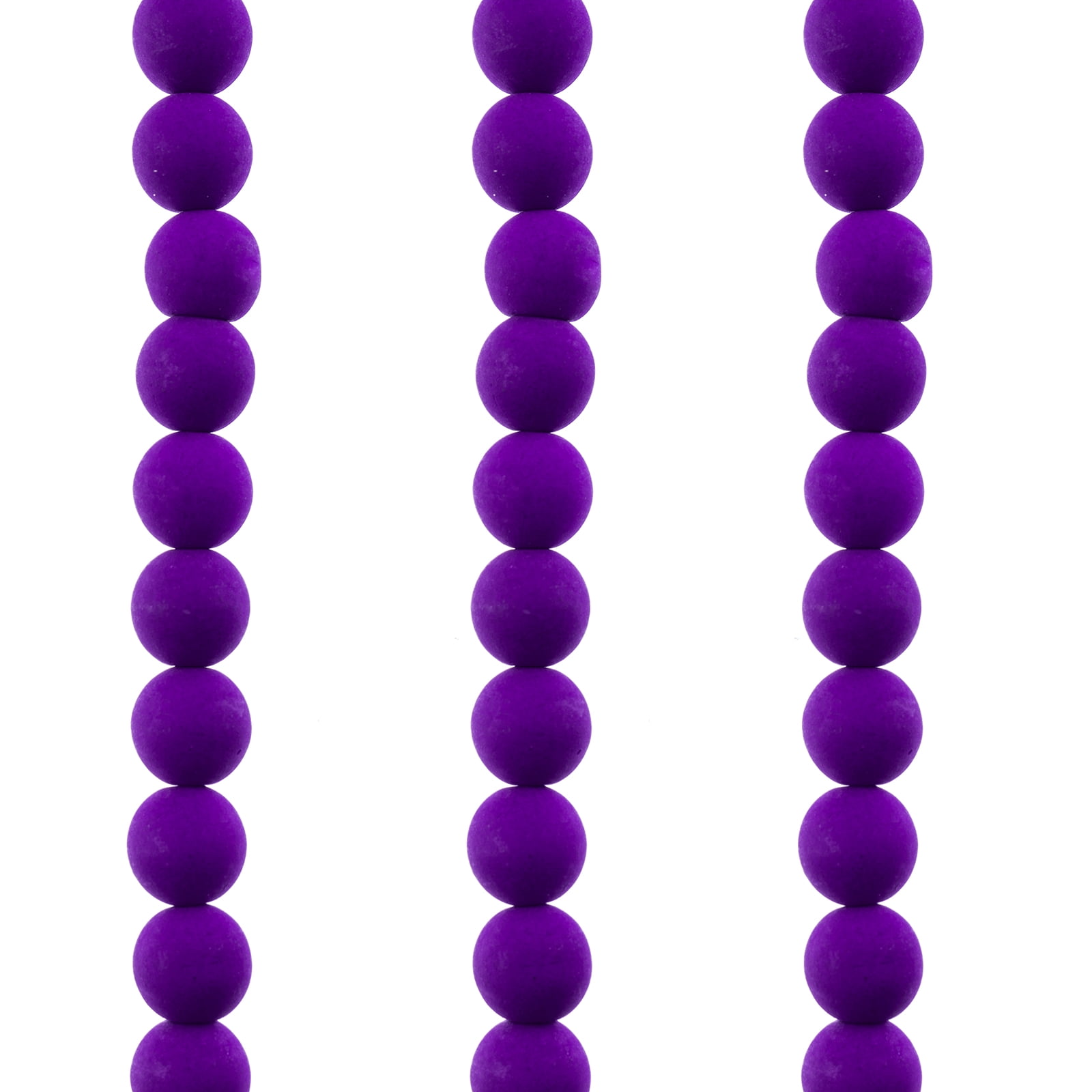 69pcs John Bead 8mm Czech Glass White Alabaster Velvet Violet Round Bead Strands for DIY Jewelry Making Crafts