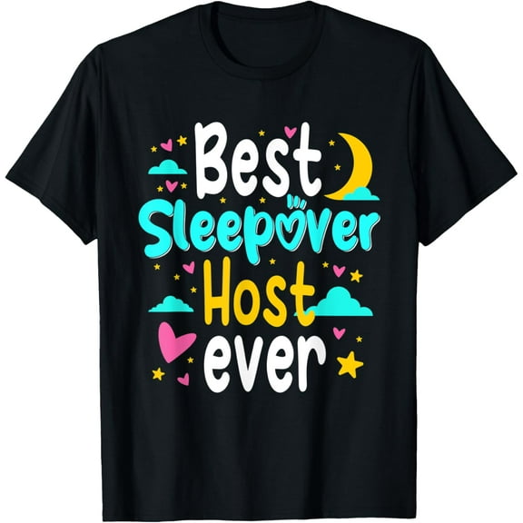 Slumber Party Squad Sleepover Pajama Sleepover Host Party T-Shirt men and women can wear, black, white, gifts