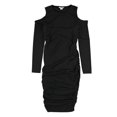 thumbnail image 1 of bar III Vestido ajustado con hombros descubiertos para mujer, negro, pequeño, 1 of 2