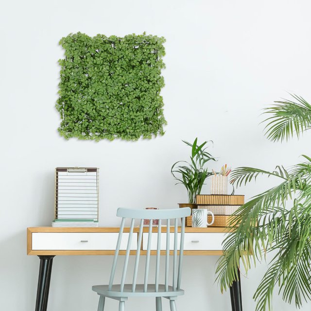 NUOLUX Panel Decorativo De Pared Verde Con Vegetación Artificial Fácil De Instalar