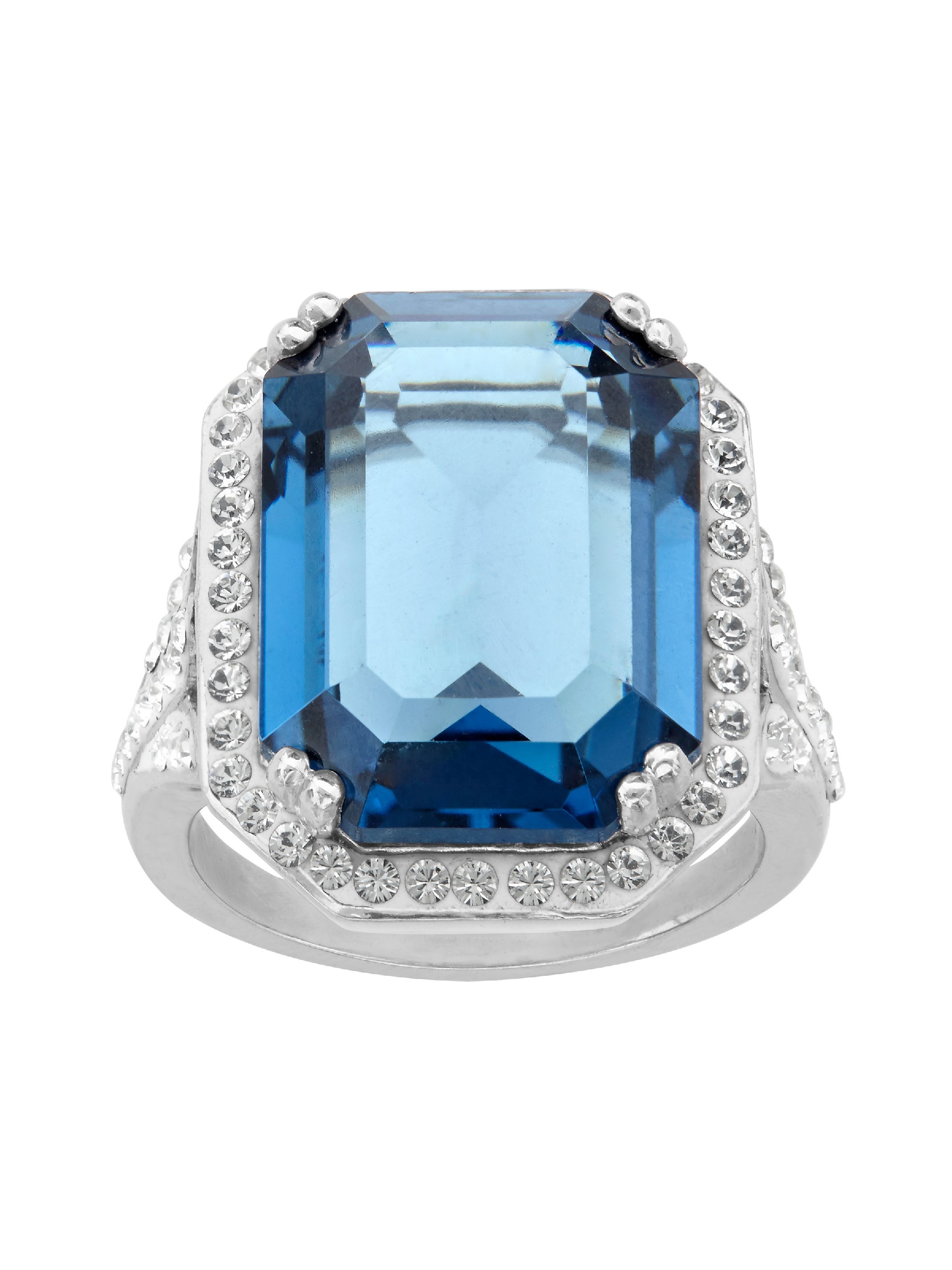 Crystaluxe Women's Crystaluxe Ring with Blue & White Swarovski