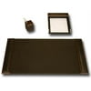Walnut & Leather 3-Piece Desk Set