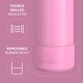 thumbnail image 6 of Hydrapeak 26oz Sport Insulated Water Bottle with Straw or Chug Lid, Leak & Spill Proof, Keeps Drinks Cold for 24 Hours, Hot for 12 Hours, Premium Stainless Steel Water Bottles (26oz, Bubblegum), 6 of 9