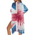 thumbnail image 5 of HELLHERO British Flag Print Women's Kimono Cardigan Cover Up Loose Polyester Quick Dry Beach Cover Ups for Women, 5 of 6