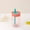 Pink, variant on 15oz Kids Straw Cup, Portable Insulated Plastic Tumbler with Reusable Straw, BPA-Free Leak-Proof Design for Cold Drinks, Mini Compact Cup for School, Sports, Travel
