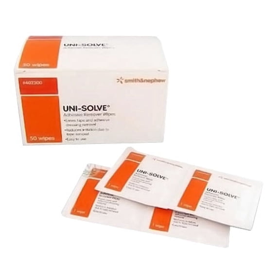 Uni-Solve Adhesive Remover Wipes By Smith And Nephew, Model No: 402300 - 50 Ea, 2 Pack