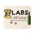thumbnail image 1 of Yellow Labs and Wine Make Everything Fine Heavy Duty Mouse Pad, 1 of 1
