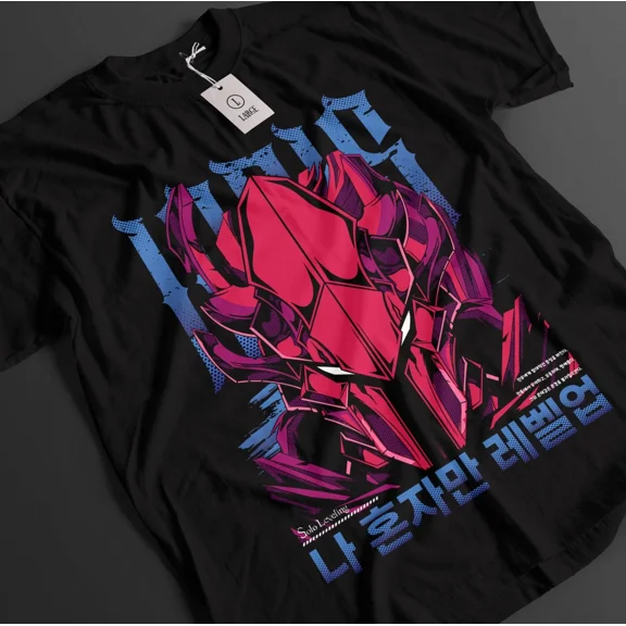 RARE Solo Leveling Shirt Sung Jinwoo Tshirt Haein T-Shirt Beru Top Igris Anime Tee