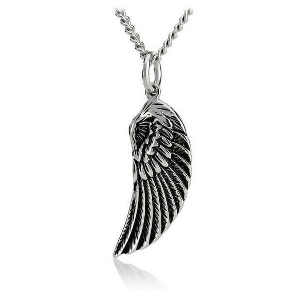 Stainless Steel Mini Angel Wing Necklace-Psalm 91:11 by Shields of Strength