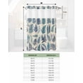 thumbnail image 6 of No Hook Shower Curtain with Snap in Liner, Summer Tropical Blue Leaves Beige Texture Hotel Shower Curtains for Bathroom, Washable Shower Curtain Liner Set with Mesh Top Window, 72”x78”, 6 of 6