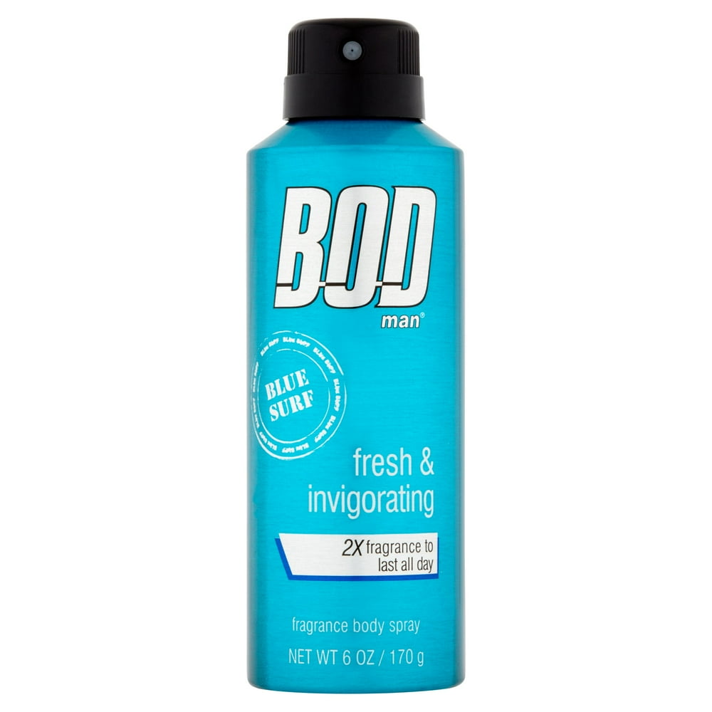BOD Man Blue Surf Body Spray for Men, 6 Oz