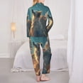 thumbnail image 3 of Bingfone Womens Pajama Sets Starry Sky Cloud Wolf Print,Long Sleeve Loungewear Pajamas Set-XX-Large, 3 of 8