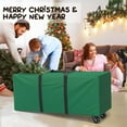 thumbnail image 4 of Large Rolling Tree Storage Bag, Fits Up to 9 ft. Artificial Trees, Xmas Tree Storage Container with Wheels, Easy Transport Durable 600D Oxford Material -Green, 4 of 7