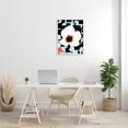 thumbnail image 2 of Stupell Industries Retro Floral Shapes Abstract Geometric Petals Silhouette Graphic Art White Framed Art Print Wall Art, Design by Deborah Velasquez, 2 of 5