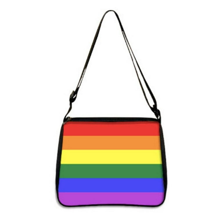 Pride Shack LGBTQ Purse Pocketbook Tote Bag Full Rainbow Pride Flag Canvas Bag