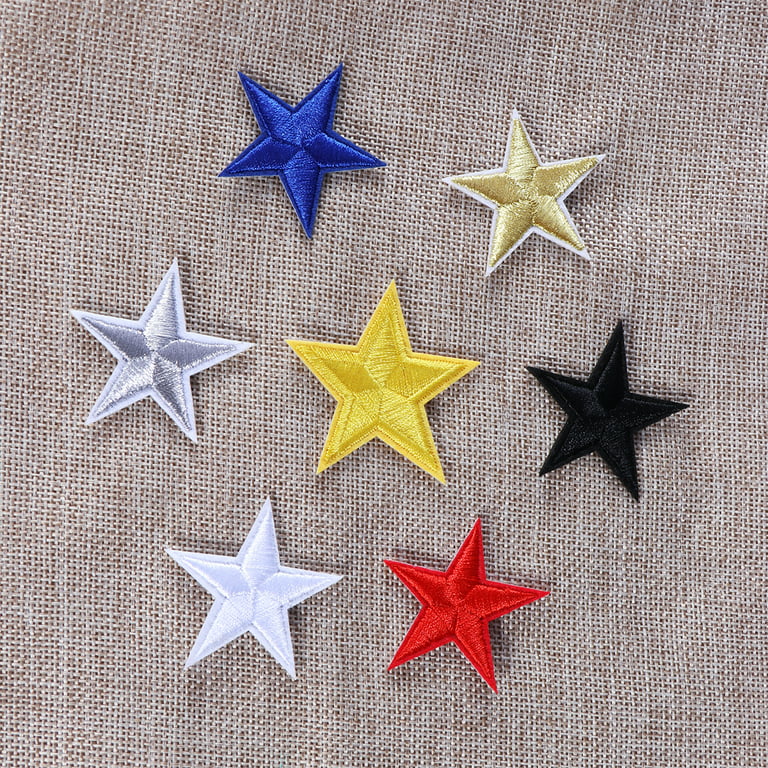 Small Colorful Star Embroidery Patches for Clothing, Iron On Appliques (1.4  in, 50 Pack), PACK - Fred Meyer